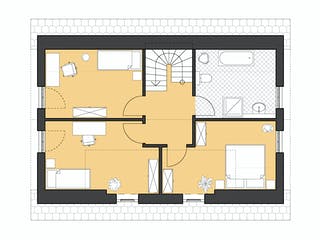 Massivhaus Haus Stade von ROTH MASSIVHAUS Schlüsselfertig ab 271300€, Satteldach-Klassiker Grundriss 2