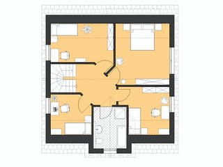 Massivhaus Stadthaus 141 von ROTH MASSIVHAUS Schlüsselfertig ab 325200€, Satteldach-Klassiker Grundriss 2