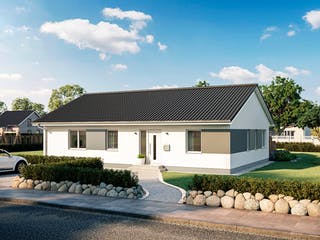 Massivhaus Bungalow Usedom von ROTH MASSIVHAUS Schlüsselfertig ab 341000€, Bungalow Außenansicht 2