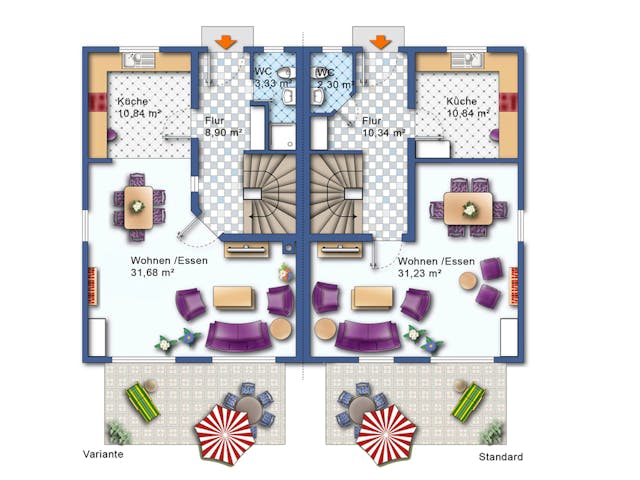 Massivhaus Quadriga II mit DG von R+S Immobilien Schlüsselfertig ab 389000€, Satteldach-Klassiker Grundriss 1 Massivhaus Quadriga II mit DG von R+S Immobilien Schlüsselfertig ab 389000€, Satteldach-Klassiker Grundriss 1