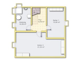 Massivhaus Silva von R+S Immobilien Schlüsselfertig ab 426000€, Satteldach-Klassiker Grundriss 3