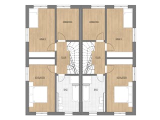 Massivhaus Doppelhaus 1 von SAALE-Haus, Satteldach-Klassiker Grundriss 2
