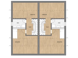Massivhaus Doppelhaus 1 von SAALE-Haus, Satteldach-Klassiker Grundriss 3