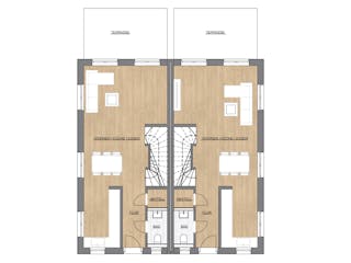 Massivhaus Doppelhaus 2 von SAALE-Haus, Satteldach-Klassiker Grundriss 1