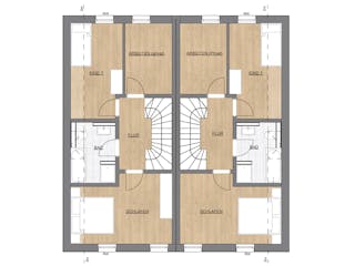 Massivhaus Doppelhaus 2 von SAALE-Haus, Satteldach-Klassiker Grundriss 2