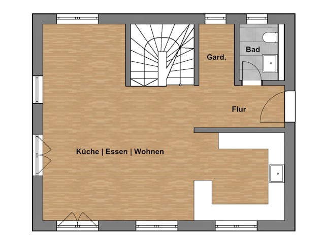 Massivhaus Einfamilienhaus 1 von SAALE-Haus, Satteldach-Klassiker Grundriss 1