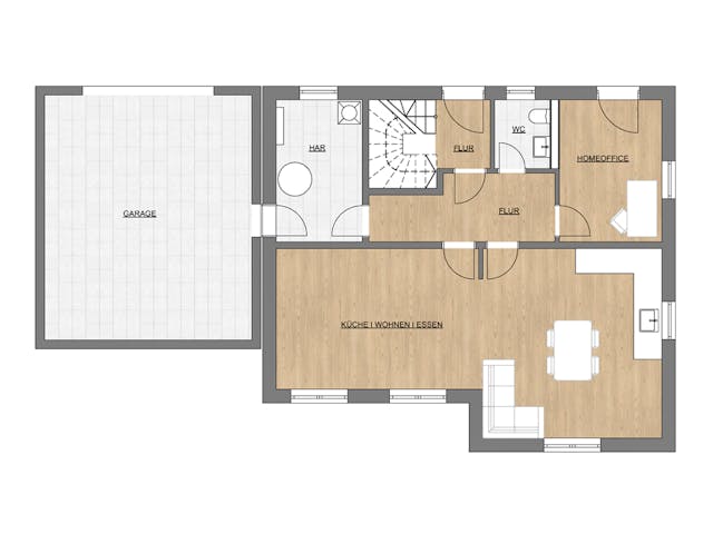 Massivhaus Einfamilienhaus 2 von SAALE-Haus, Stadtvilla Grundriss 1