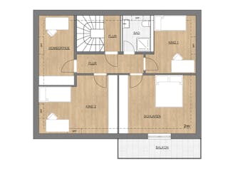 Massivhaus Einfamilienhaus 2 von SAALE-Haus, Stadtvilla Grundriss 2