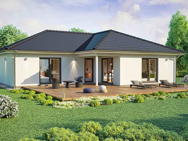 Fertighaus SH 115 WB XXL Var. B von ScanHaus Marlow, Bungalow Außenansicht 1