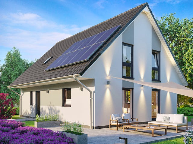 Fertighaus SH 142 XXL - VAR. A von ScanHaus Marlow, Satteldach-Klassiker Außenansicht 1
