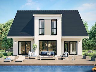 Fertighaus SH 150 FS von ScanHaus Marlow, Satteldach-Klassiker Außenansicht 1