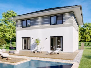 Fertighaus SH 155 S - VAR. A von ScanHaus Marlow, Stadtvilla Außenansicht 1