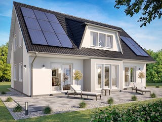 Fertighaus SH 165 EW - VAR. B von ScanHaus Marlow, Satteldach-Klassiker Außenansicht 1