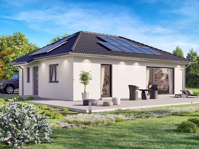 Fertighaus SH 83 B - VAR. A von ScanHaus Marlow, Bungalow Außenansicht 1