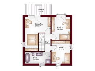 Massivhaus Flachdachhaus Cube-Line 57 von Schneider Massivhaus, Cubushaus Grundriss 2