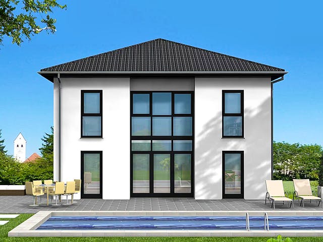 Massivhaus Stadtvilla TOP-Line 8 von Schneider Massivhaus, Stadtvilla Außenansicht 1 Massivhaus Stadtvilla TOP-Line 8 von Schneider Massivhaus, Stadtvilla Außenansicht 1