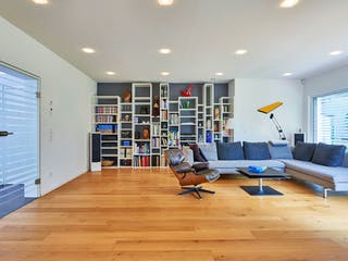 Fertighaus Haus Schulz von Fertighaus WEISS Schlüsselfertig ab 663680€, Pultdachhaus Innenansicht 2