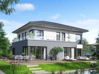 Fertighaus Selection-E-169 E5 von SCHWABENHAUS Schlüsselfertig ab 420613€, Stadtvilla Außenansicht 1