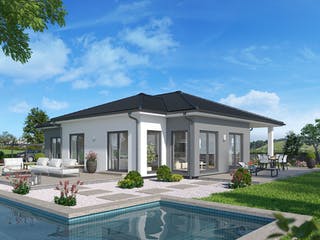 Fertighaus Solitaire-B-110 E3 von SCHWABENHAUS Schlüsselfertig ab 347581€, Bungalow Außenansicht 1