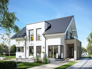 Fertighaus Solitaire-E-145 E2 von SCHWABENHAUS Schlüsselfertig ab 352149€, Satteldach-Klassiker Außenansicht 1