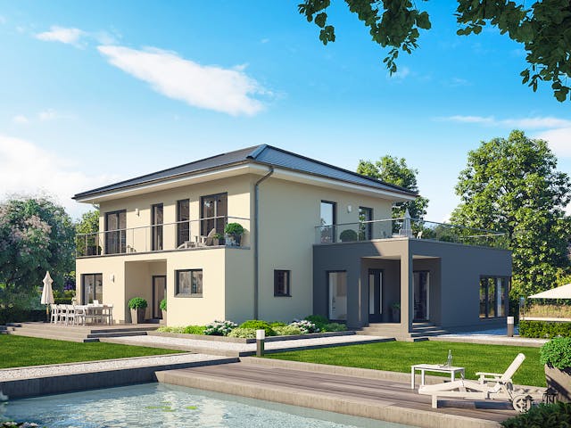 Fertighaus Solitaire-E-165 E7 von SCHWABENHAUS Schlüsselfertig ab 469839€, Stadtvilla Außenansicht 1