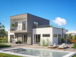 Fertighaus Solitaire Bungalows von SCHWABENHAUS Schlüsselfertig ab 342605€, Bungalow Außenansicht 4