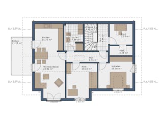Fertighaus Solitaire Generationenhäuser von SCHWABENHAUS Schlüsselfertig ab 463070€, Satteldach-Klassiker Außenansicht 4