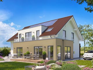 Fertighaus Solitaire Generationenhäuser von SCHWABENHAUS Schlüsselfertig ab 463070€, Satteldach-Klassiker Außenansicht 13