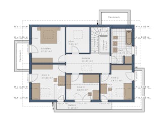 Fertighaus Solitaire Generationenhäuser von SCHWABENHAUS Schlüsselfertig ab 463070€, Satteldach-Klassiker Außenansicht 18