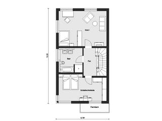 Fertighaus D 30-166.2 - Walmdach Doppelhaus von SchwörerHaus - Österreich Schlüsselfertig ab 516230€, Stadtvilla Grundriss 2