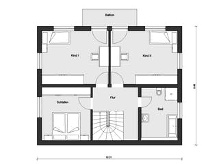 Fertighaus E 15-127.12 - Erker am Haus von SchwörerHaus - Österreich Schlüsselfertig ab 329010€, Grundriss 2