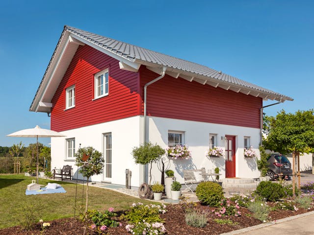 Fertighaus E 15-128.8 - Modernes Landhaus von SchwörerHaus - Österreich Schlüsselfertig ab 316470€, Außenansicht 1 Fertighaus E 15-128.8 - Modernes Landhaus von SchwörerHaus - Österreich Schlüsselfertig ab 316470€, Außenansicht 1