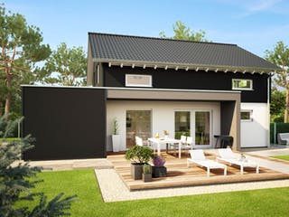 Fertighaus E 15-143.29 - Haus mit Vordach von SchwörerHaus - Österreich Schlüsselfertig ab 342540€, Außenansicht 2