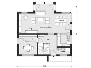 Fertighaus E 15-149.10 - Individuell geplantes Aktionshaus von SchwörerHaus - Österreich, Grundriss 1