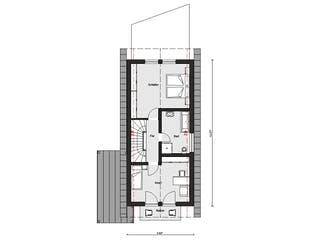 Fertighaus E 15-150.2 - Schmales Hauskonzept von SchwörerHaus - Österreich Schlüsselfertig ab 369930€, Grundriss 2