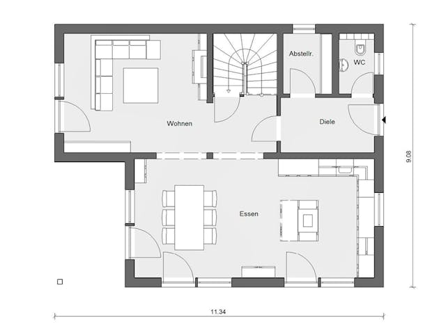 Fertighaus E 15-153.2 - Fertighaus mit Doppelgarage von SchwörerHaus - Österreich Schlüsselfertig ab 443410€, Grundriss 1