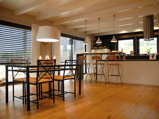 Fertighaus E 15-154.1 - Fertighaus mit Holz von SchwörerHaus Schlüsselfertig ab 455107€, Pultdachhaus Innenansicht 2