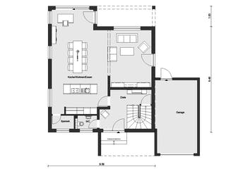Fertighaus E 15-158.3 - Modernes Satteldachhaus von SchwörerHaus - Österreich Schlüsselfertig ab 416460€, Grundriss 1