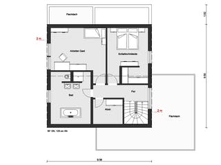 Fertighaus E 15-158.3 - Modernes Satteldachhaus von SchwörerHaus - Österreich Schlüsselfertig ab 416460€, Grundriss 2
