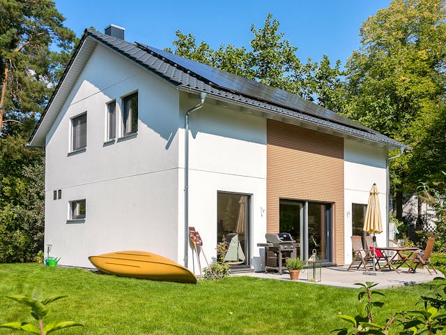 Fertighaus E 15-143.26 - Holz Fertighaus von SchwörerHaus - Österreich Schlüsselfertig ab 399850€, Außenansicht 1