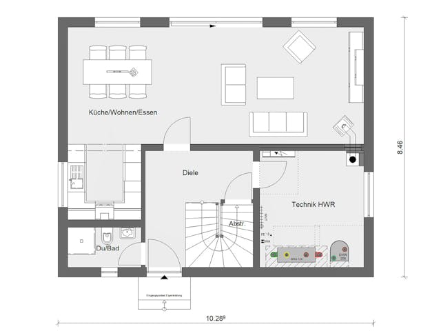 Fertighaus E 15-143.26 - Holz Fertighaus von SchwörerHaus - Österreich Schlüsselfertig ab 399850€, Grundriss 1