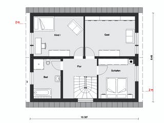 Fertighaus E 15-143.26 - Holz Fertighaus von SchwörerHaus - Österreich Schlüsselfertig ab 399850€, Grundriss 2