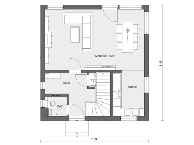 Fertighaus E 20-108.4 - Stadtvilla von SchwörerHaus - Österreich Schlüsselfertig ab 302720€, Stadtvilla Grundriss 1 Fertighaus E 20-108.4 - Stadtvilla von SchwörerHaus - Österreich Schlüsselfertig ab 302720€, Stadtvilla Grundriss 1