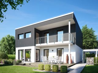 Fertighaus E 20-159.5 - Haus Kubus von SchwörerHaus Schlüsselfertig ab 462116€, Cubushaus Außenansicht 1