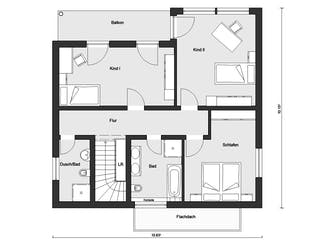 Fertighaus E 20-159.5 - Haus Kubus von SchwörerHaus - Österreich Schlüsselfertig ab 447370€, Cubushaus Grundriss 2
