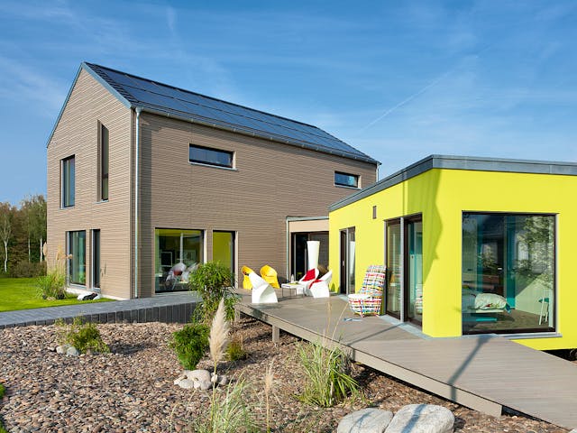 Fertighaus E 20-161.2 - Musterhaus Köln-Frechen von SchwörerHaus Schlüsselfertig ab 839243€, Außenansicht 1