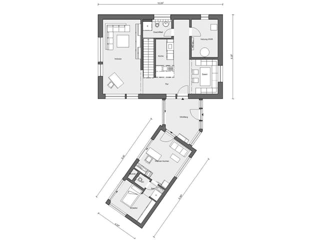 Fertighaus E 20-161.2 - Musterhaus Köln-Frechen von SchwörerHaus - Österreich Schlüsselfertig ab 869220€, Grundriss 1