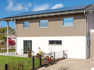 Fertighaus E 20-172.2 - Energieplus-Fertighaus von SchwörerHaus - Österreich Schlüsselfertig ab 508530€, Außenansicht 2