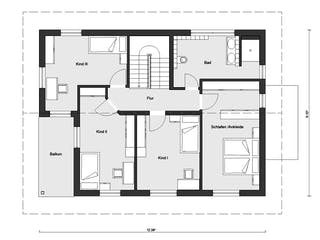 Fertighaus E 20-172.2 - Energieplus-Fertighaus von SchwörerHaus - Österreich Schlüsselfertig ab 508530€, Grundriss 2