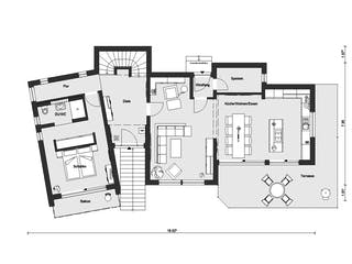 Fertighaus E 20-172.4 - Fertighaus mediterran von SchwörerHaus - Österreich Schlüsselfertig ab 683650€, Grundriss 1